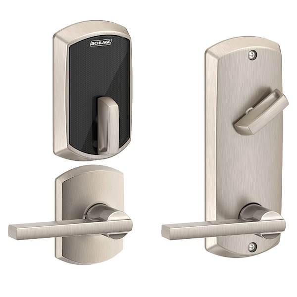 Grade 2 Electric Deadbolt Lock, Includes Touchless, Bluetooth Smart Reader, Keyless, No Cylinder Ove